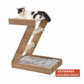 素敵なZ字型デザイン耐久性のあるMDF素材SISAL MDF Faux Fur Cat Tree